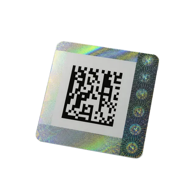 Этикетка с голограммой и Data Matrix